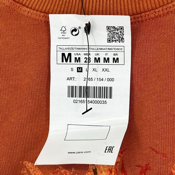 ZARA Women’s Cropped Metallica Sweatshirt Med Graphic Grunge Y2K Distressed NWT - Picture 8 of 15